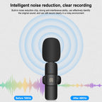 PULUZ Wireless Lavalier Noise Reduction Reverb Microphone for 8-Pin Device, Support Phone Charging, 8 Pin Wireless Microphone