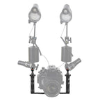 PULUZ Dual Handles Aluminium Alloy Tray Stabilizer for Underwater Camera Housings, B Type Alloy Tray Stabilizer(Black)