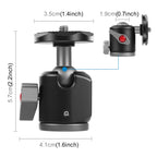 PULUZ Cold Shoe Aluminum Alloy Tripod Ball Head Adapter, Single Cold Shoe
