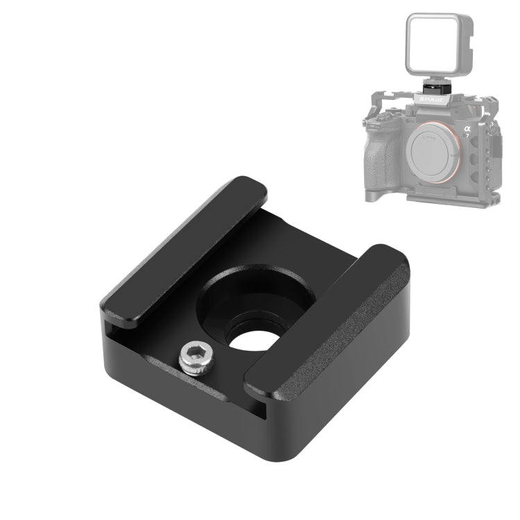 PULUZ Expand Cold Shoe Mount Adapter Microphone Flash Light Aluminum Alloy Holder Bracket, PULUZ Expand Cold Shoe