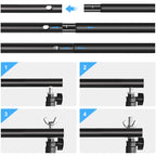 2 x 2m Photo Studio Background Support Stand Backdrop Crossbar Bracket, 2 x 2m