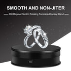 PULUZ 15cm Adjusting Speed Rotating Turntable Display Stand, Load: 3kg, 15cm Load 3kg Black, 15cm Load 3kg White