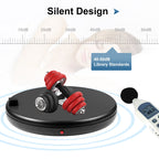 PULUZ 45cm Remote Control Adjusting Speed Rotating Turntable Display Stand with Power Socket, Black, Load 100kg, 45cm Load 100kg Black US Plug with Power Socket, 45cm Load 100kg Black UK Plug with Power Socket                                           ...