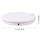 PULUZ 45cm Remote Control Adjusting Speed Rotating Turntable Display Stand with Power Socket, White, Load 100kg, 45cm Load 100kg White US Plug with Power Socket, 45cm Load 100kg White UK Plug with Power Socket                                           ...