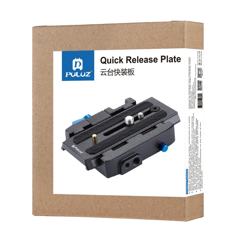 PULUZ Quick Release Clamp Adapter + Quick Release Plate for  DSLR & SLR Cameras, QR Plate Black, QR Plate Gold