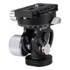 PULUZ 2-Way Pan/Tilt Tripod Head Panoramic Photography Head with Quick Release Plate & 3 Bubble Level, 2-Way Pan/Tilt Tripod