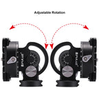 PULUZ 2-Way Pan/Tilt Tripod Head Panoramic Photography Head with Quick Release Plate & 3 Bubble Level, 2-Way Pan/Tilt Tripod