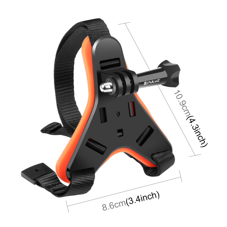 PULUZ Motorcycle Helmet Chin Strap Belt Mount for GoPro, Insta360, DJI and Other Action Cameras, Helmet Chin Strap