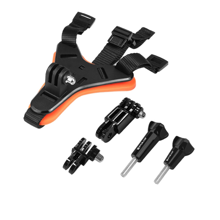 PULUZ Motorcycle Helmet Chin Strap Belt Mount for GoPro, Insta360, DJI and Other Action Cameras, Helmet Chin Strap