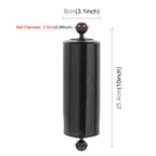 PULUZ 10.0 inch 25.4cm Length 80mm Diameter Dual Balls Carbon Fiber Floating Arm, Ball Diameter: 25mm, Buoyancy: 800g, 10 inch 800g Buoyancy