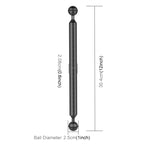 PULUZ  12 inch 30.4cm Length 20.8mm Diameter Dual Balls Carbon Fiber Floating Arm, Ball Diameter: 25mm, 12 inch Black, 12 inch Blue, 12 inch Red
