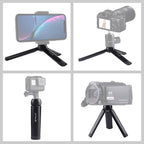 PULUZ Mini Pocket Metal Desktop Tripod Mount with 1/4 inch Screw for DSLR & Digital Cameras, Load: 10kg, Desktop Tripod