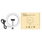 PULUZ 11.8 inch 30cm USB 3 Modes Dimmable LED Ring Vlogging Selfie Photography Video Lights with Cold Shoe Tripod Ball Head & Phone Clamp, 11.8 inch