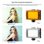 PULUZ Pocket 96 LEDs 860LM Professional Vlogging Photography Video & Photo Studio Light with White and Orange Magnet Filters Light Panel for Canon, Nikon, DSLR Cameras, 96 LED (AE), 104 LED