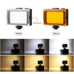 PULUZ Pocket 96 LEDs 860LM Professional Vlogging Photography Video & Photo Studio Light with White and Orange Magnet Filters Light Panel for Canon, Nikon, DSLR Cameras, 96 LED (AE), 104 LED