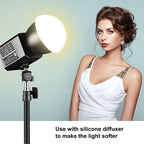 PULUZ 60W Studio Video Light 2500K-6500K Dual Color Temperature Professional Photography Fill Light, 60W Studio Video Light