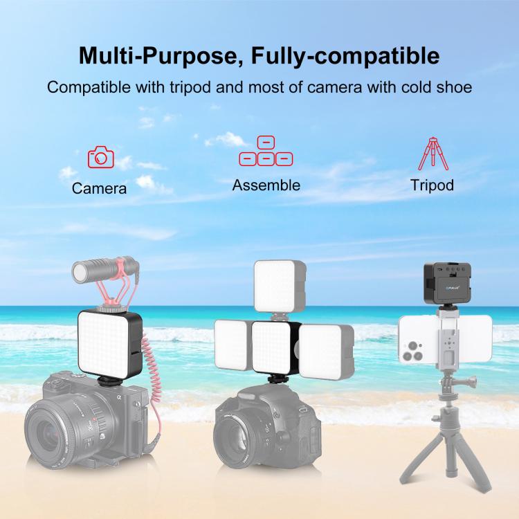 PULUZ 100 LED 5W Video Splicing Fill Light for Camera / Video Camcorder, 100 LED 5W