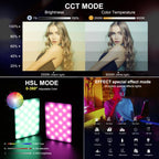 PULUZ Thin Pocket 94 LEDs RGB Full Color Beauty Fill Light Handheld Photography LED Light, 94 LED