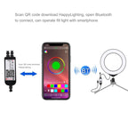 PULUZ 6.2 inch 16cm USB RGBW Dimmable LED Ring Vlogging Photography Video Lights  with Cold Shoe Tripod Ball Head & Remote Control, 6.2 inch RGBW / Remote