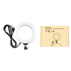 PULUZ 6.2 inch 16cm USB 10 Modes 8 Colors RGBW Dimmable LED Ring Vlogging Photography Video Lights with Tripod Ball Head, 6.2 inch RGBW