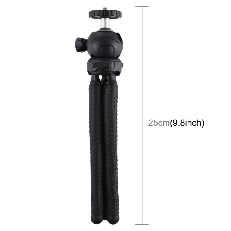 PULUZ Mini Octopus Flexible Tripod Holder with Ball Head for DJI, Insta360, GoPro and Other Action Cameras, SLR Cameras, Cellphone, Size: 25cmx4.5cm, 25cm Tripod(US), 25cm Tripod