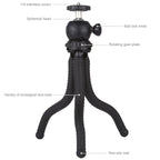 PULUZ Mini Octopus Flexible Tripod Holder with Ball Head for DJI, Insta360, GoPro and Other Action Cameras, SLR Cameras, Cellphone, Size: 25cmx4.5cm, 25cm Tripod(US), 25cm Tripod
