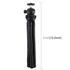 PULUZ Mini Octopus Flexible Tripod Holder with Ball Head for SLR Cameras, DJI, Insta360, GoPro and Other Action Cameras, Cellphone, Size:30cmx5cm, 30cm Tripod