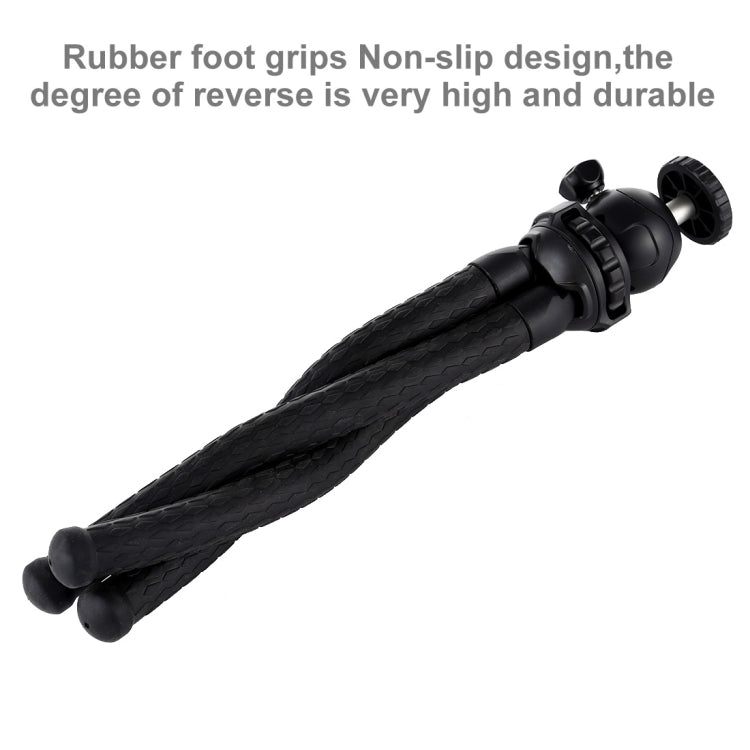 PULUZ Mini Octopus Flexible Tripod Holder with Ball Head for SLR Cameras, DJI, Insta360, GoPro and Other Action Cameras, Cellphone, Size:30cmx5cm, 30cm Tripod