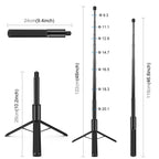 PULUZ 1.22m Retractable Invisible Selfie Stick with Tripod For Insta360 X4 / X3