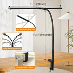 PULUZ Gooseneck Tube LED Fill Light Double Head Clip Desk Lamp