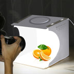 PULUZ 23cm Ring LED Panel Folding Portable Light Photo Lighting Studio Shooting Tent Box Kit with 6 Colors Backdrops (Black, White, Yellow, Red, Green, Blue), Unfold Size: 24cm x 23cm x 23cm, 23cm Ring LED Panel (RU), 23cm Ring LED Panel