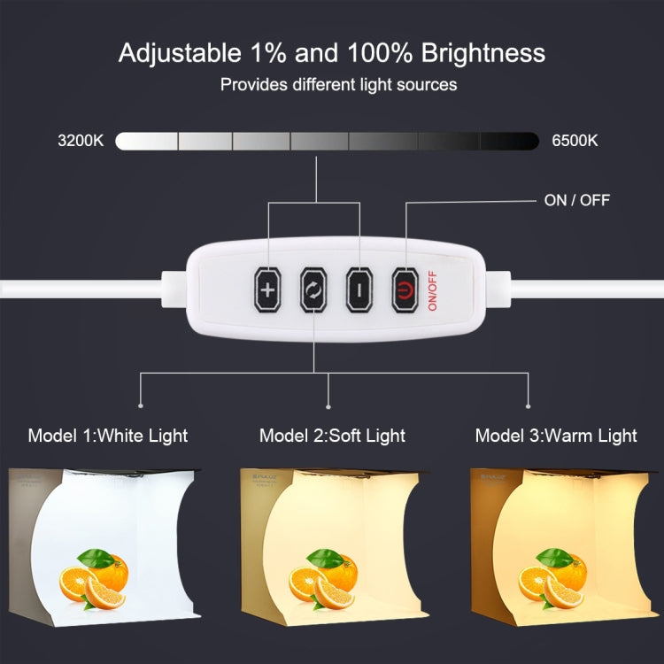 PULUZ 23cm Ring LED Panel Folding Portable Light Photo Lighting Studio Shooting Tent Box Kit with 6 Colors Backdrops (Black, White, Yellow, Red, Green, Blue), Unfold Size: 24cm x 23cm x 23cm, 23cm Ring LED Panel (RU), 23cm Ring LED Panel