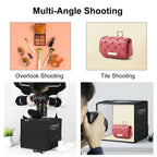 PULUZ 25cm Folding Portable Ring Light Photo Lighting Studio Shooting Tent Box with 12 Colors Backdrops, Size: 25cm x 25cm x 25cm, 25cm High CRI Box