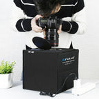 PULUZ 25cm Folding Portable Ring Light Photo Lighting Studio Shooting Tent Box with 12 Colors Backdrops, Size: 25cm x 25cm x 25cm, 25cm High CRI Box