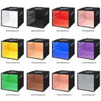 PULUZ 25cm Folding Portable Ring Light Photo Lighting Studio Shooting Tent Box with 12 Colors Backdrops, Size: 25cm x 25cm x 25cm, 25cm High CRI Box, 25cm High CRI Box US