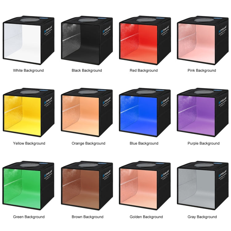 PULUZ 25cm Folding Portable Ring Light Photo Lighting Studio Shooting Tent Box with 12 Colors Backdrops, Size: 25cm x 25cm x 25cm, 25cm High CRI Box, 25cm High CRI Box US