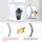 PULUZ 30cm Folding Portable Ring Light Board Photo Lighting Studio Shooting Tent Box Kit with 6 Colors Backdrops (Black, White, Yellow, Red, Green, Blue), Unfold Size: 31cm x 31cm x 32cm, 30cm Box(RU), 30cm Box