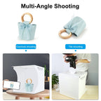 PULUZ 30cm Folding Portable Ring Light Board Photo Lighting Studio Shooting Tent Box Kit with 6 Colors Backdrops (Black, White, Yellow, Red, Green, Blue), Unfold Size: 31cm x 31cm x 32cm, 30cm Box(RU), 30cm Box
