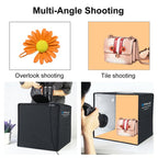 PULUZ 30cm Folding Ring Light Photo Lighting Studio Shooting Tent Box Kit with 6 Colors Black / White / Orange / Red / Green / Blue Backdrops, 30cm Box Black, 30cm Box Black RU, 30cm Box Green RU, 30cm Box Green