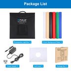 PULUZ 40cm Folding Portable White Light Dimmable Photo Lighting Studio Shooting Tent Box Kit with 6 Colors (Black, Orange, White, Red, Green, Blue) Backdrops, 40cm Box(UK/AE), 40cm Box(US), 40cm Box(UK), 40cm Box(EU), 40cm Box(AU)