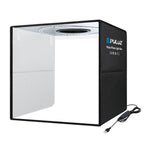 PULUZ 40cm Folding Portable Ring Light USB Photo Lighting Studio Shooting Tent Box with 6 x Dual-side Color Backdrops, Size: 40cm x 40cm x 40cm, 40cm Box Black RU, 40cm