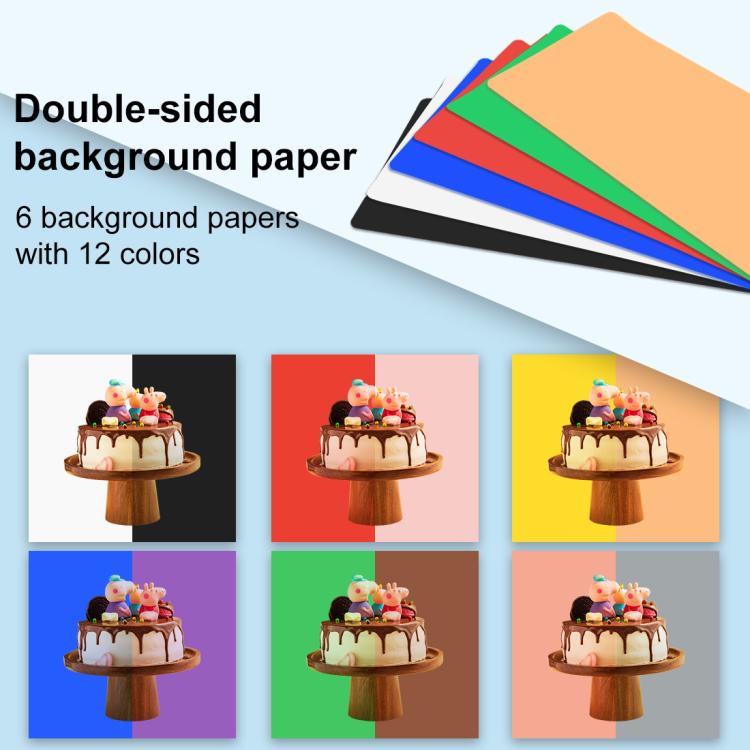 PULUZ 40cm Folding Portable Ring Light USB Photo Lighting Studio Shooting Tent Box with 6 x Dual-side Color Backdrops, Size: 40cm x 40cm x 40cm, 40cm Box Black RU, 40cm