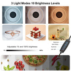 PULUZ 50cm Folding Portable Ring Light PD30W Quick Charge USB Photo Lighting Studio Shooting Tent Box with 6 x Dual-Side Backdrops, Size: 50cm x 50cm x 50cm