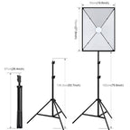 PULUZ 50x70cm Studio Softbox + 2m Tripod Mount + Single 220V E27 30W 5700K White Light LED Bulb Photography Kit, Single Bulb EU Plug, Single Bulb US Plug, Single Bulb EU Plug (RU)