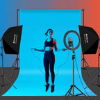 PULUZ 50x70cm Studio Softbox + 2m Tripod Mount + Single 220V E27 30W 5700K White Light LED Bulb Photography Kit, Single Bulb EU Plug, Single Bulb US Plug, Single Bulb EU Plug (RU)
