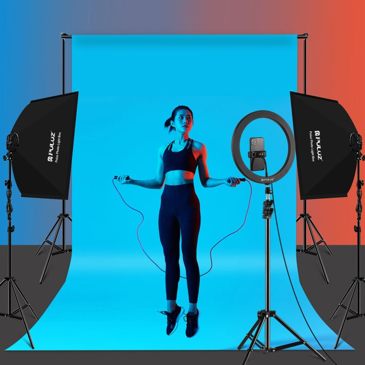 PULUZ 50x70cm Studio Softbox + 2m Tripod Mount + 4 x 220V E27 20W 5700K White Light LED Light Bulb Photography Lighting Kit, 4 x Bulb EU Plug (RU), 4 x Bulb EU Plug, 4 x Bulb US Plug