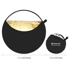 PULUZ 110cm 5 in 1 (Silver / Translucent / Gold / White / Black) Folding Photo Studio Reflector Board, 110cm Reflector(AE), 110cm Reflector