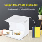 PULUZ Mini LED Photography Shadowless Light Lamp Panel Pad + Studio Shooting Tent Box, Acrylic Material, 20cm x 20cm Effective Area, 20cm(2 LED) + Shadowless Light(RU), 20cm(2 LED) + Shadowless Light