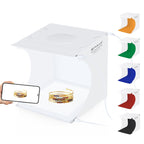 PULUZ Mini LED Photography Shadowless Light Lamp Panel Pad + Studio Shooting Tent Box, Acrylic Material, 20cm x 20cm Effective Area, 20cm(2 LED) + Shadowless Light(RU), 20cm(2 LED) + Shadowless Light
