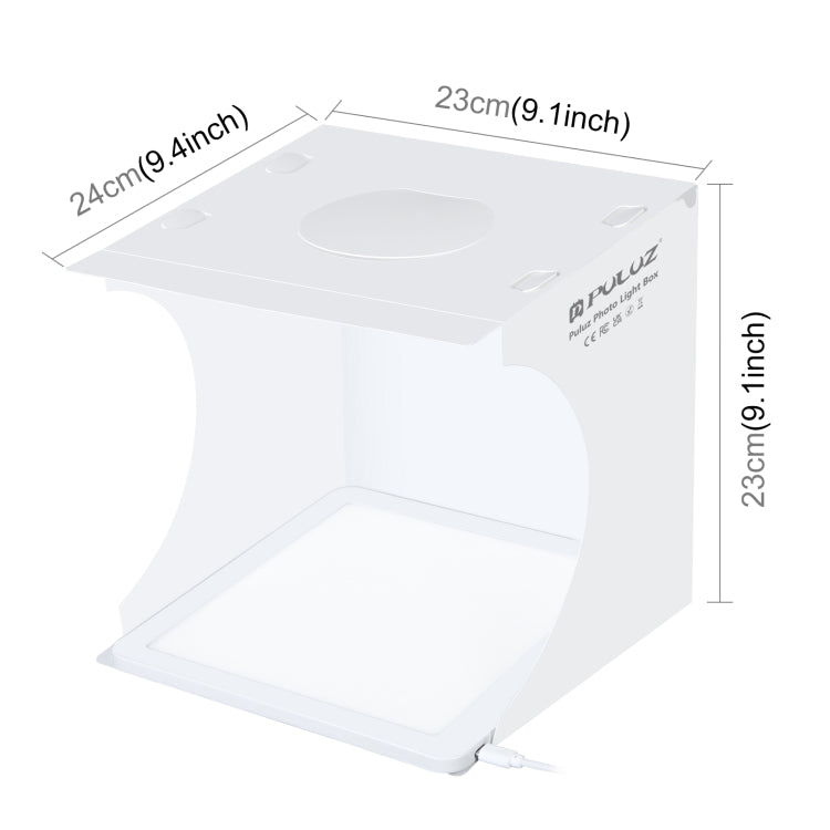 PULUZ Mini LED Photography Shadowless Light Lamp Panel Pad + Studio Shooting Tent Box, Acrylic Material, 20cm x 20cm Effective Area, 20cm(2 LED) + Shadowless Light(RU), 20cm(2 LED) + Shadowless Light